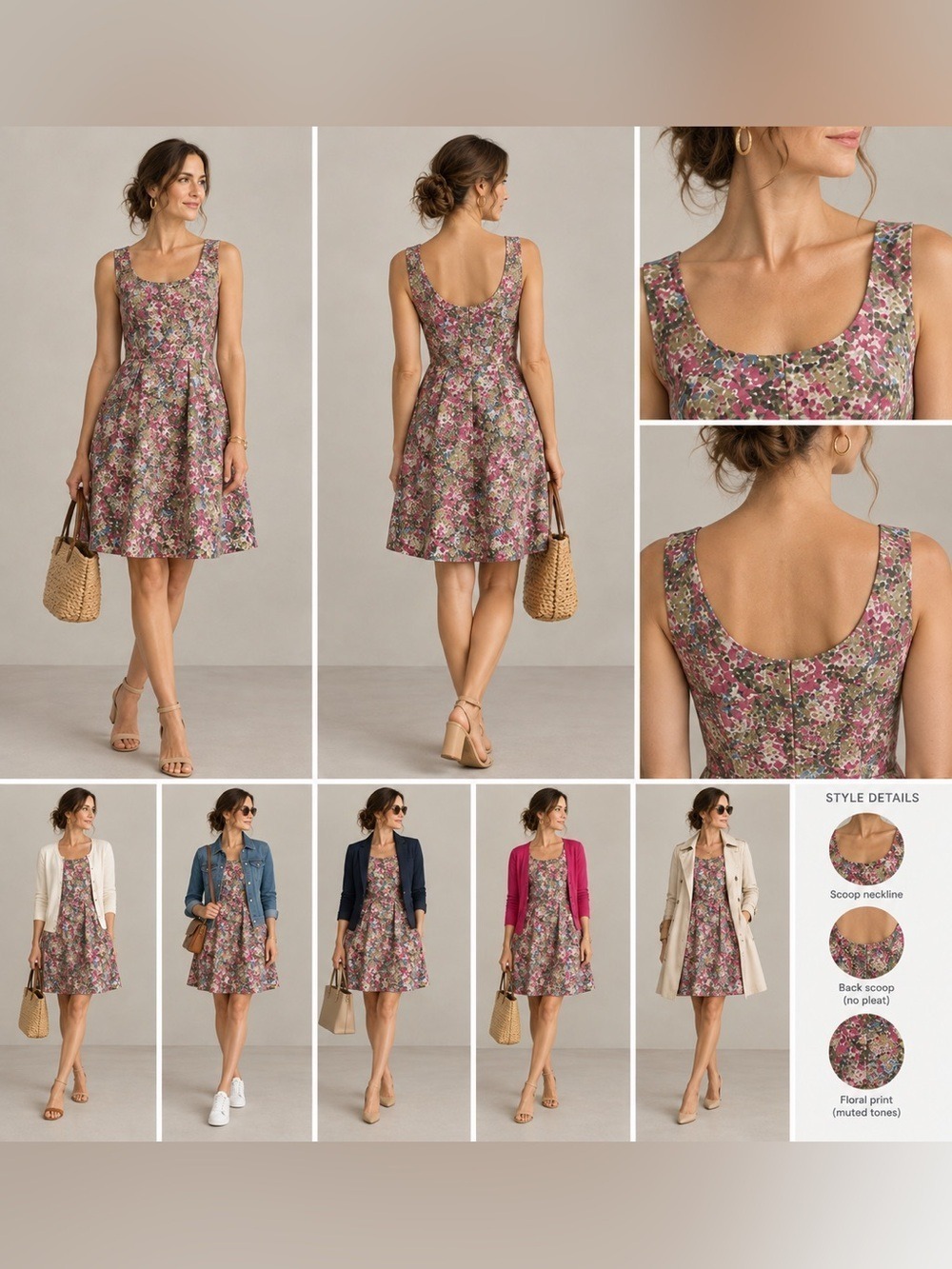 Tristan garden watercolour dress
